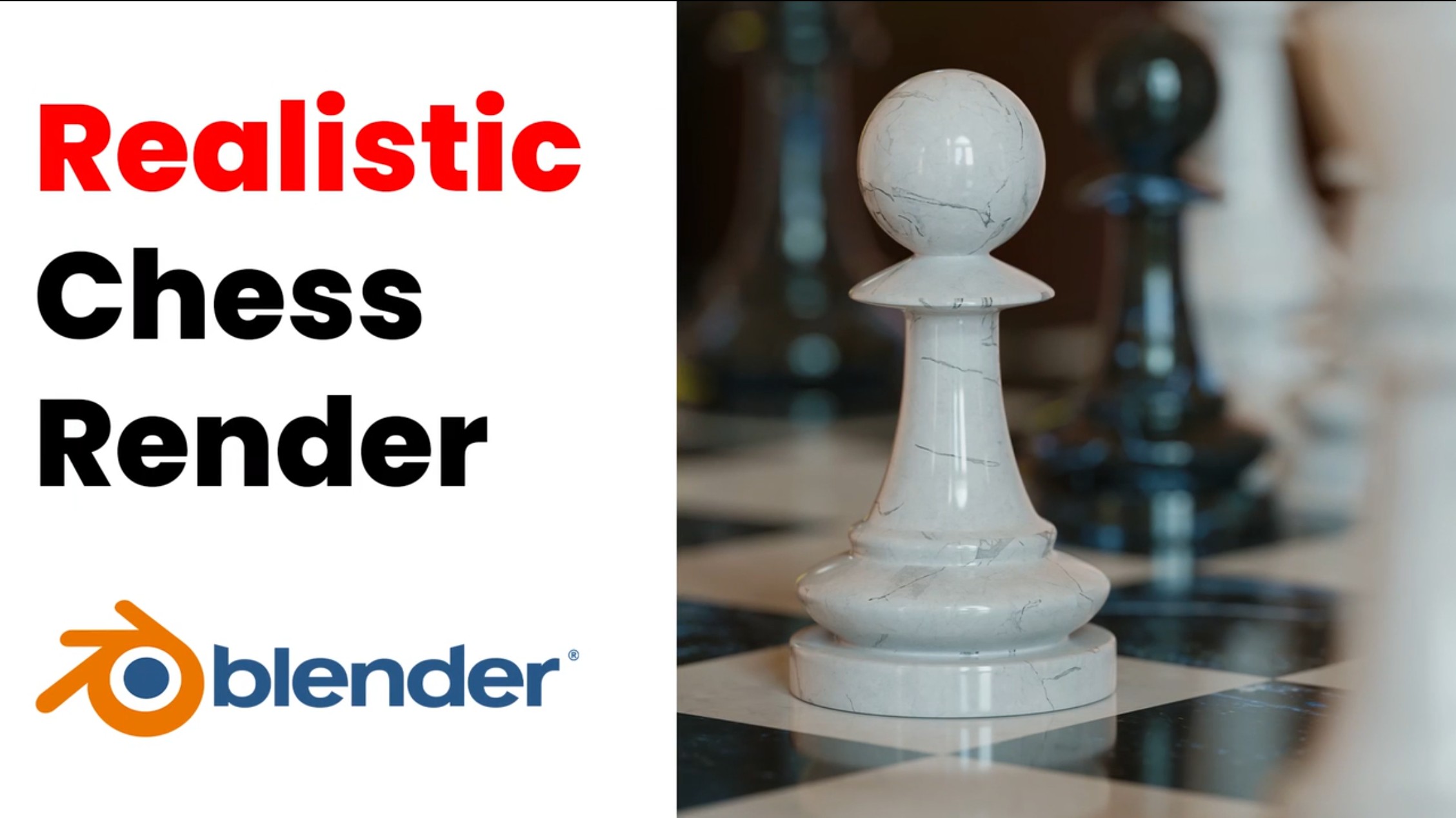 Blender国际象棋场景渲染教程(英文字幕)