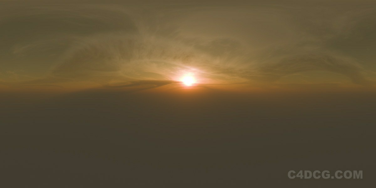 夕阳天空全景HDR-日落黄昏的感觉