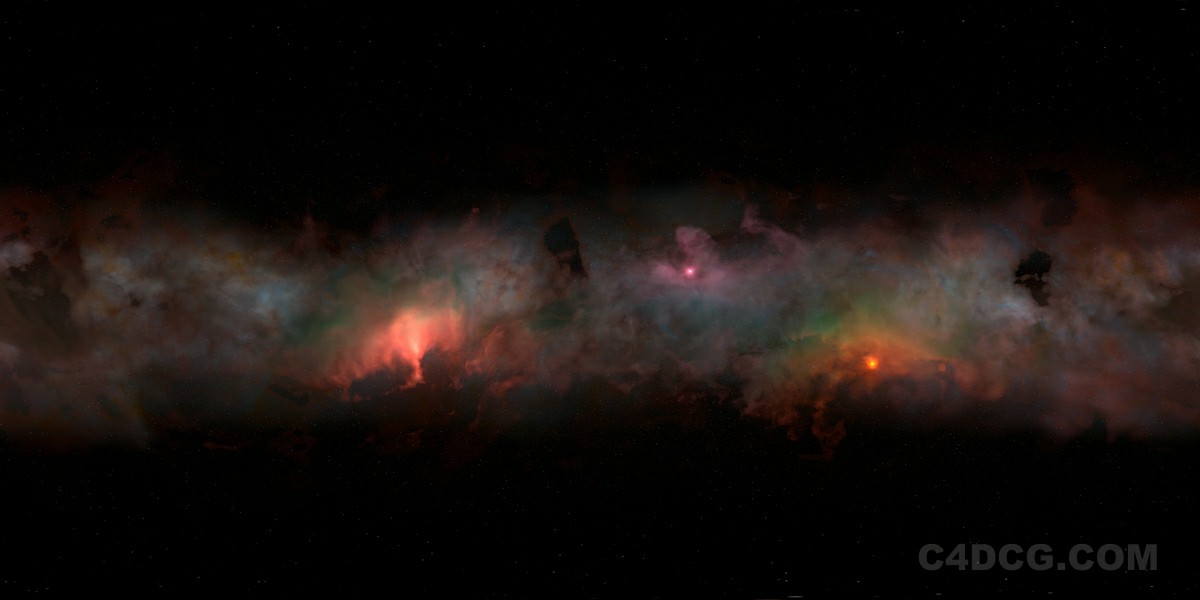 宇宙星云HDR贴图-红色的星云
