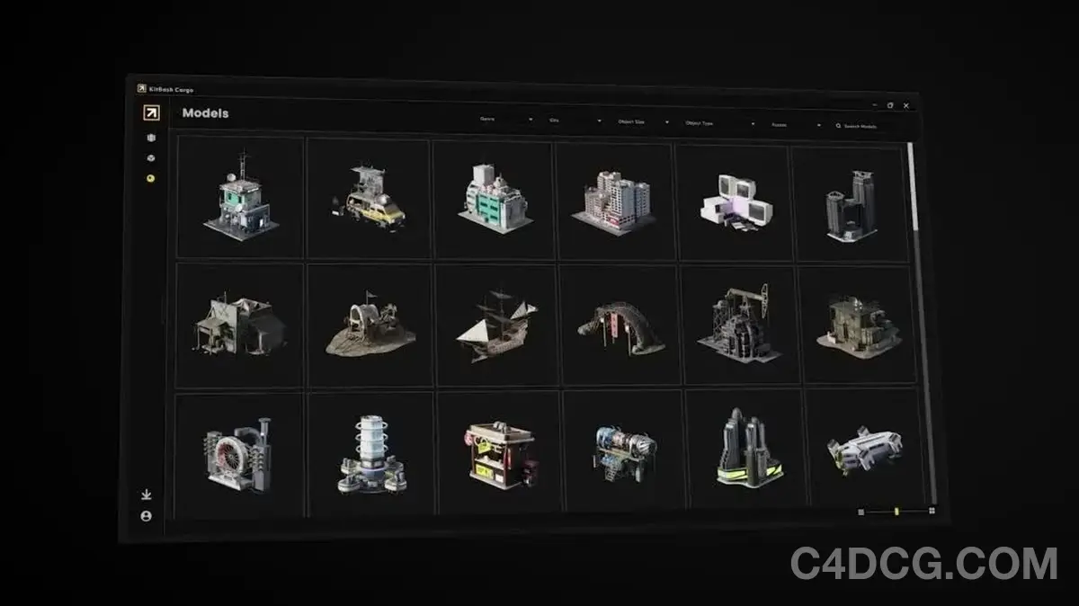 KitBash3D推出Cargo客户端,无缝集成Cinema 4D,简化资产管理