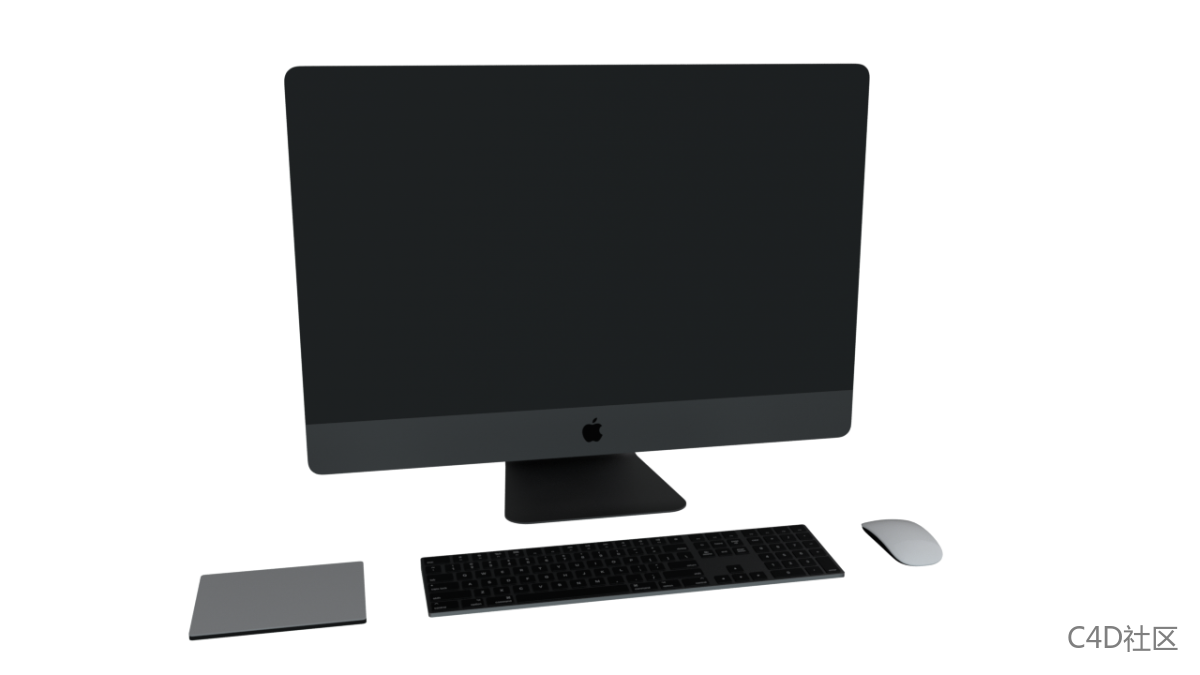 iMac Pro 场景-包含Magic Keyboard 2017+Magic Trackpad 2017+imac pro+鼠标