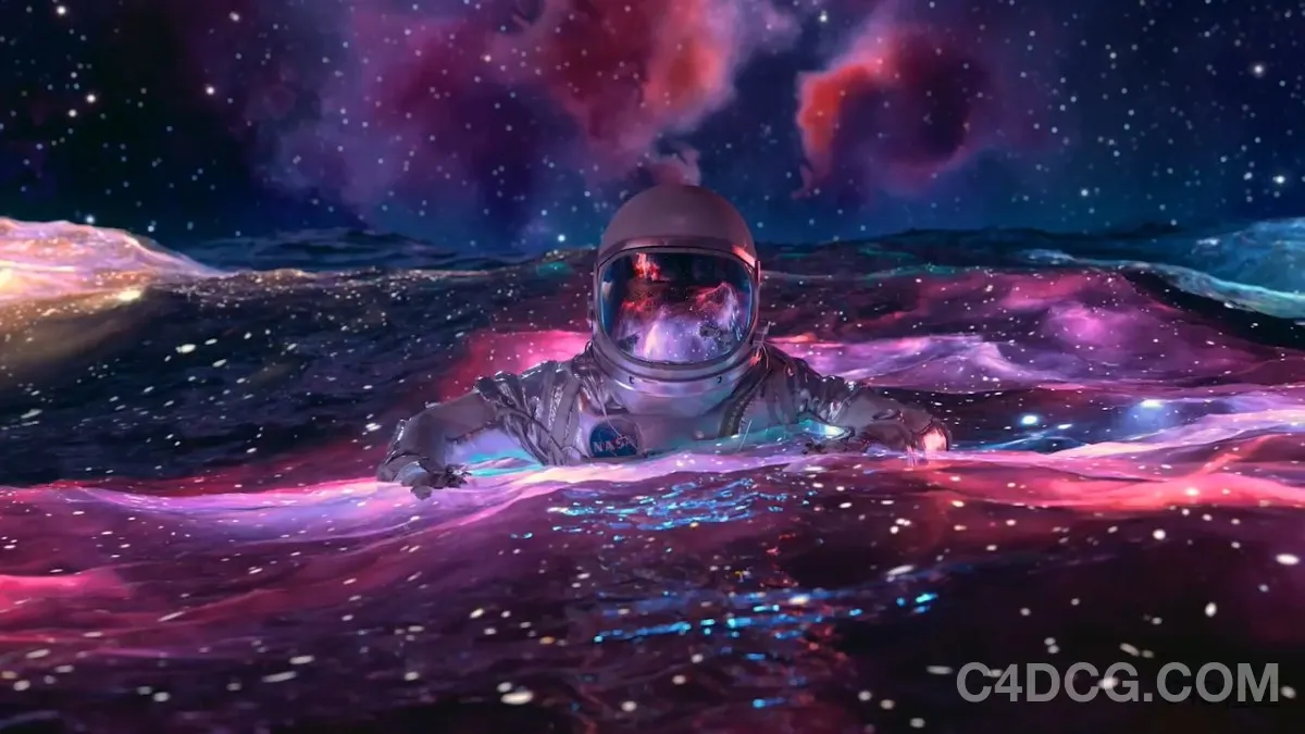 Skillshare-C4D+REDSHIFT宇航员动画电影中的动态图形