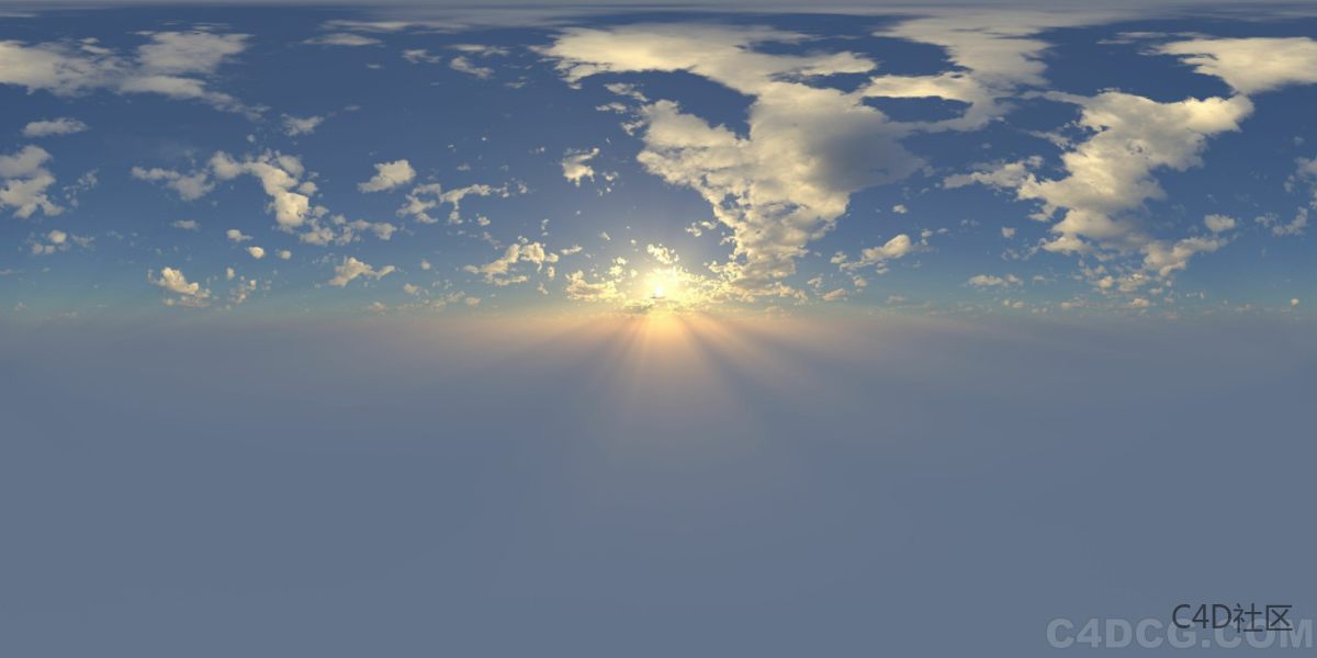 4K-HDRI-全景天空-早晨云层丰富