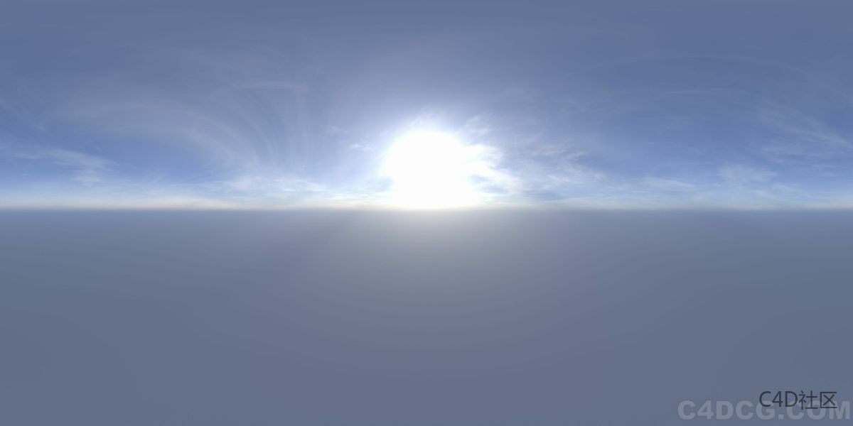 4K-HDRI-全景天空-天空云层稀薄万里无云